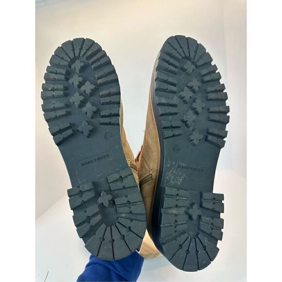 MARC FISHER size 10 IZMA Shearling Hiker Boots Booties Shoes - Picture 6 of 11